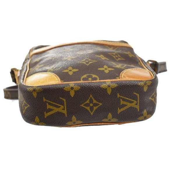 Authentic LOUIS VUITTON Danube Shoulder Bag Monogram Leather Brown France - Picture 12 of 13